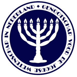 Logo samenwerking 'Genootschap voor de Joodse Wetenschap in Nederland'